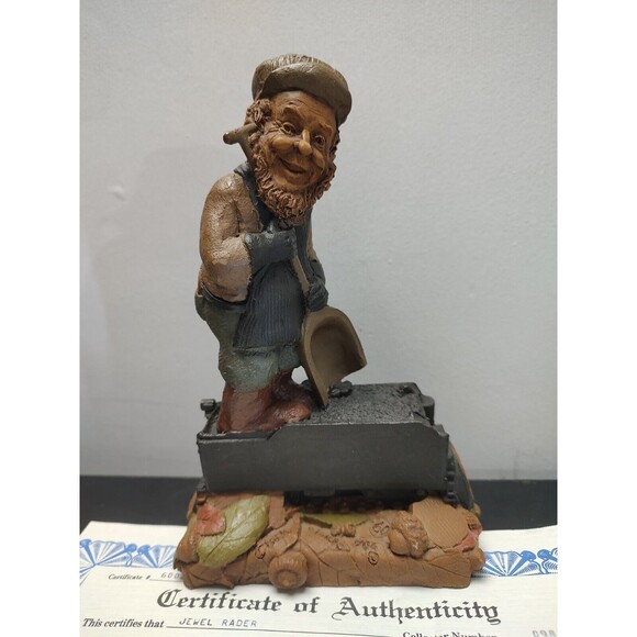 Tom Clark Gnome Cairn Studio Stokes #60  1986 Gnome with Coal Tender Train COA - Picture 5 of 12
